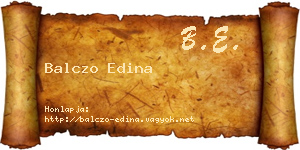 Balczo Edina névjegykártya